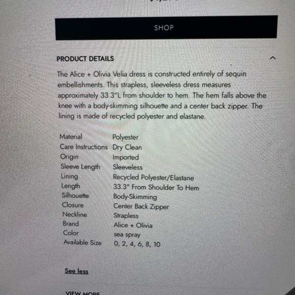 Alice + Olivia Velia Sequin Mini Dress Sea Spray SZ 2 xs 🔥 - Picture 12 of 13